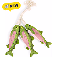 Petco Salmon on a Rope Dog Toy