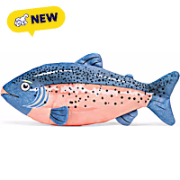 Petco Salmon Flattie Plush Dog Toy