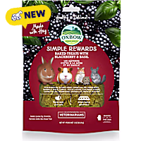 Oxbow Animal Health Simple Rewards Blackberry & Basil Treats, Great as Chinchilla, Hamster, Guinea Pig & Rabbit Treats