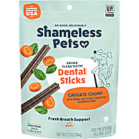 Shameless Pet Treats Carrot and Salmon Oil Dental Stick Dog Treats