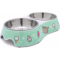 Pusheen Teal Ice Cream Double Diner Bowl