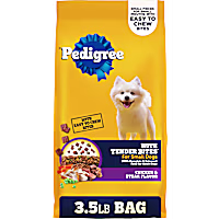 Pedigree Tender Bites Chicken and Steak Flavor for Small Dogs Adult Dry Dog Food