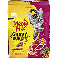 Meow Mix Gravy Bursts Savory Chicken Flavor Mix with Gravy Filled Pieces Dry Cat Food