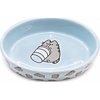 Pusheen Blue Oval "Thirsty" Ceramic bowl for Cats