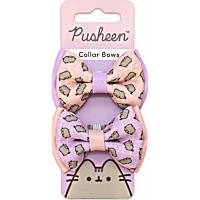 Pusheen Pink and Purple Grid Cat Bows