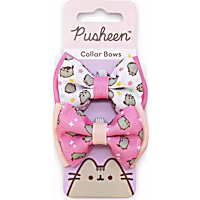 Pusheen Pink and White Star Cat Bows