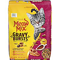 Meow Mix Gravy Bursts Gravy Filled Pieces Savory Chicken Flavors Dry Cat Food