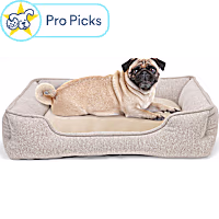 Petco Taupe Bolster Box Dog Bed