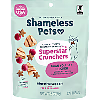 Shameless Pets Superstar Crunchers Cran You Say Chicken Chicken & Cranberry Recipe Crunchy Cat Treats