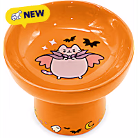 Pusheen Vampire Pedestal Cat Bowl