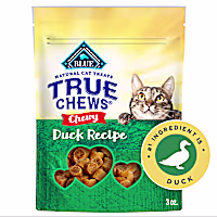 Blue Buffalo True Chews Made in the USA, Duck Recipe, Natural Chewy Cat Treats