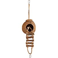 You & Me Coconut Hideaway Chewing Bird Toy