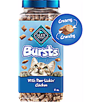 Blue Buffalo Bursts Great for Training Paw-Lickin' Chicken Crunchy & Creamy Cat Treats