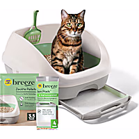 Purina Tidy Cats Breeze Cat Litter Box System Kit with Pellet Cat Litter, Litter Box, & Litter Box Pads