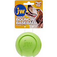 JW Pet iSqueak Bouncin' Baseball Dog Toy