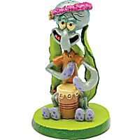 Penn Plax SpongeBob Squidward with Drum Aquarium Ornament