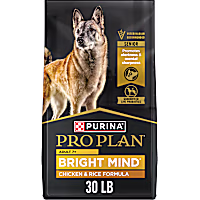 Purina Pro Plan with Probiotics for Dogs, Bright Mind 7+ Chicken & Rice Formula Senior Dog Food