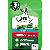 Greenies Fresh Flavor Regular Size Adult Natural Dental Dog Treats