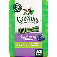 Greenies Blueberry Flavor Teenie Size Adult Natural Dental Dog Treats
