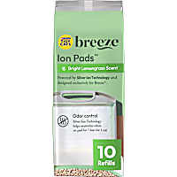 Purina Tidy Cats Breeze Bright Lemongrass Scented Ion Cat Litter Box Pads Refill