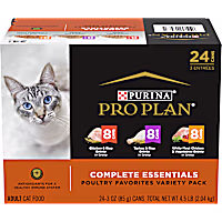 Purina Pro Plan High Protein COMPLETE ESSENTIALS Chicken & Turkey Favorites Gravy Wet Cat Food Variety Pack