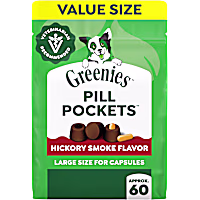 Greenies Pill Pockets Hickory Smoke Flavor Large Size Soft Dog Treats