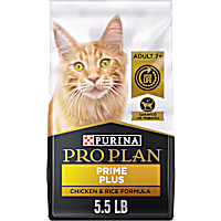 Purina Pro Plan Prime Plus Chicken and Rice Formula Senior Dry Cat Food With Probiotics
