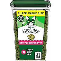 Greenies Feline Savory Salmon Flavor Adult Natural Dental Cat Treats