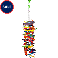 Caitec Paradise Waterfall Rope and Wood Bird Toy