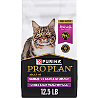Purina Pro Plan Sensitive Skin and Stomach Turkey and Oat Meal Formula Dry Cat Food