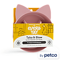 EveryYay Take It Slow Mauve Slow Feeder Cat Bowl