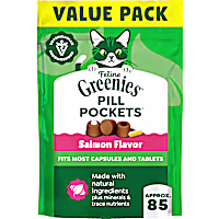 Greenies Feline Pill Pockets Salmon Flavor for Cats Soft Cat Treats