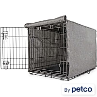 EveryYay Happy Place Grey Blackout Dog Crate Cover
