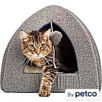 EveryYay Gray Snooze Fest Igloo Hooded Cat Bed