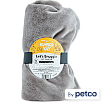 EveryYay Let's Snuggle Grey TeXtured Plush Pet Throw