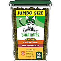 Greenies Feline Smartbites Chicken Flavor Skin & Fur Health Cat Treats