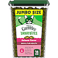 Greenies Feline Smartbites Salmon Flavor Skin & Fur Health Cat Treats
