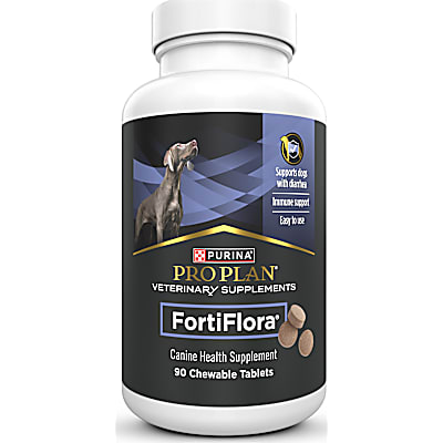 Purina Pro Plan Veterinary Diets Fortiflora Chewable Canine Canister Dog Probiotic Supplement Tablets