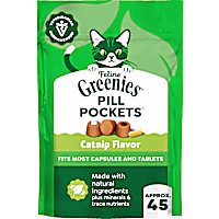 Greenies Feline Pill Pockets Catnip Flavor for Cats Soft Cat Treats