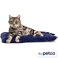 EveryYay Navy Fuzzy Cat Bed