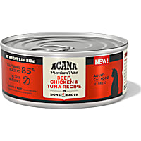 ACANA in Bone Broth Beef Chicken + Tuna Recipe Premium Pate Wet Cat Food