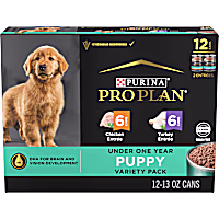 Purina Pro Plan Development Grain Free Chicken Entree and Grain Free Turkey Entree Puppy Wet Dog Food Variety Pack