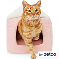EveryYay Pink House Convertible Hooded Cat Bed