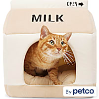 EveryYay Milk Carton Hooded Cat Bed