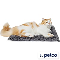 EveryYay Gray Fuzzy Fur Solid Cat Bed