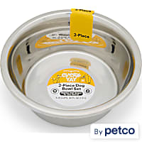EveryYay Two Pack Stainless Steel Dog Bowls