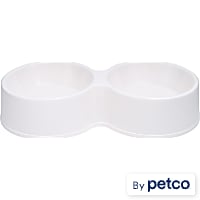 EveryYay Essentials Gray Plastic Dog & Cat Double Diner Bowls