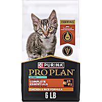 Purina Pro Plan Complete Essentials Shredded Blend Chicken and Rice Formula Dry Kitten Food