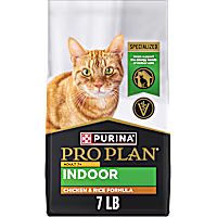 Purina Pro Plan Adult 7 Plus Indoor Chicken and Rice Formula High Protein Cat Food