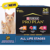 Purina Pro Plan Classic Entree All Life Stages High Protein Wet Cat Food Variety Pack